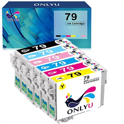 6 Pack T079 79 Ink For Epson Epson Artisan 1430 Stylus Photo 1400 Inkjet Printer • $16.49