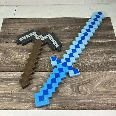 Minecraft Diamond Sword Lights & Sounds And Iron Pick Axe Play Toys Cosplay • $5