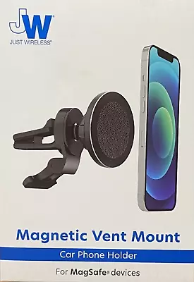 JW Magnetic Vent Mount Car Phone Holder Black Just Wireless For Mag Safe Devices • $10.99