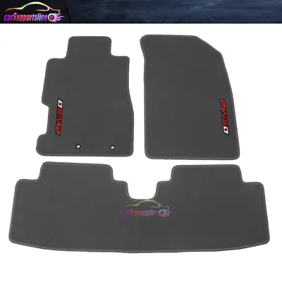 Fit For 01-05 Honda Civic Gray Nylon Floor Mats Front Rear Carpets W/ Red EM • $57.99