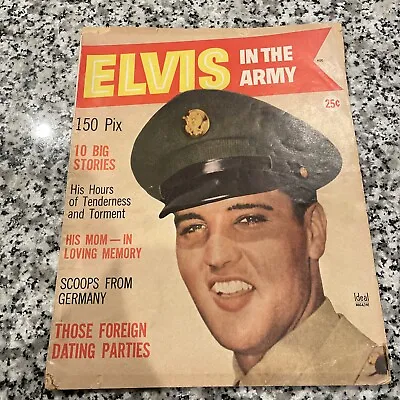 ELVIS PRESLEY Vintage 1959 MAGAZINE ELVIS IN THE ARMY • $49.99