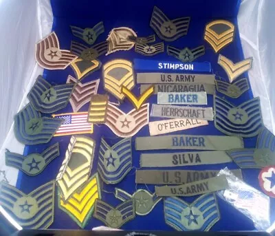 Huge Lot Military Rank Patches Navy Army Usaf Usmc Most New  Combat Action Badge • $9.65