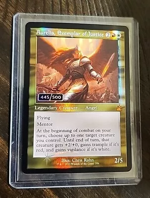 MTG - Aurelia Exemplar Of Justice Mythic Angel - SERIALIZED 445/500 - Mint • $110