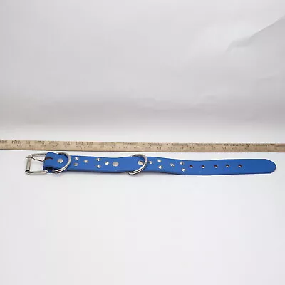 Dog Collar With Spikes Leather Blue 20  X 1-5/8  • $17.98