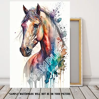 Horse Wall Art Canvases Horse Pop Art Wall Art -  Paper Art Prints Also • £5.99