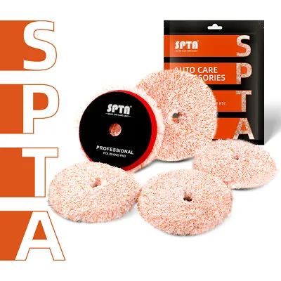 SPTA 3/5/6 Inch Microfiber Buffing Hook&Loop Pads For Compounding Polishing • $10.99