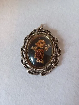 Vintage Victorian Era Reproduction Mourning Pendant. 1960's. • $39.95