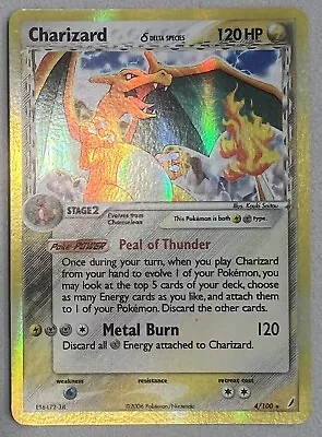 Pokémon TCG Charizard (Delta Species) EX Crystal Guardians 4/100 Holo Rare NM • $182.50