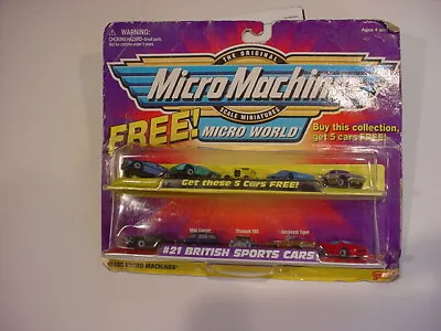 MOSC Micro Machines  MICRO WORLD  10 Car Pack #21 BRITISH SPORTS CARS FREE SHIP • $59.99