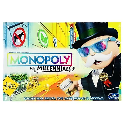 Monopoly For Millennials Edition Board Game - Hasbro Real Estate Property Trade • $18.71