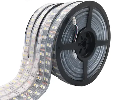 Double Row RGB LED Strip Waterproof 5050 120LEDs/m 5M DC12V 24V RGB RGBW RGBWW  • $14.91