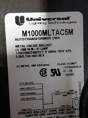 Universal M1000MLTAC5M Metal Halide Ballast Kit 1000W M47 120-277V NEW  • $104.99