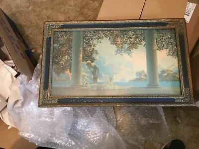 Vintage Antique Framed Print  Daybreak  By Maxfield Parrish 1920's • $225