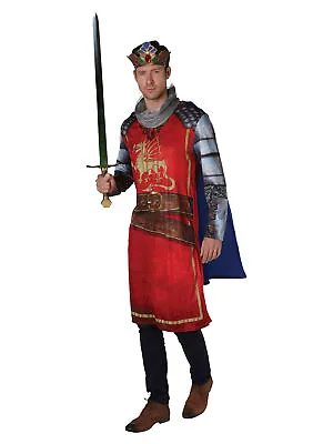 Mens King Arthur Costume Robin Hood Adult Medieval Royal Stag Halloween Outfit • £20.15