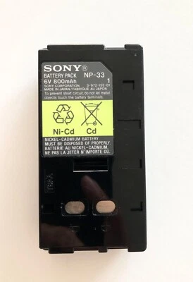 £29.99 • Buy SONY BATTERY PACK  NP-33  Rechargeable Video Camcorder Camera (6V 800mAh)
