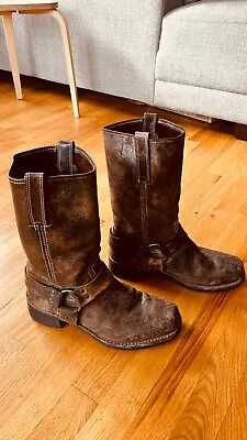 Frye Conway Harness Boots Distressed Tobacco Mens Size 11 (Fits Like 11.5 Or 12) • $37
