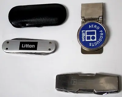3 Litton Industries Aero Guidance & Control Systems Items -2 Knives - Money Clip • $69.96