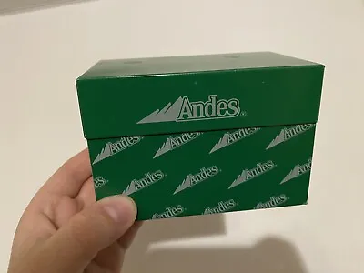 Vintage Metal Andes Mints Recipe Box Tin • $14.98