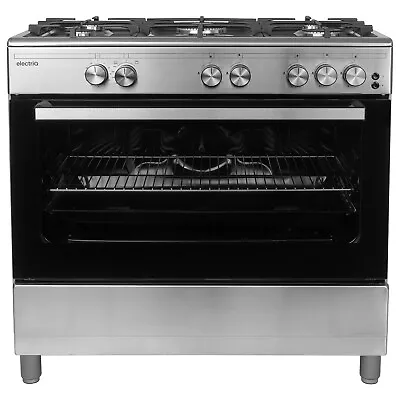 ElectriQ 90cm Gas Single Oven Range Cooker - Stainless Steel EQRANGE90GASSS • £519.92