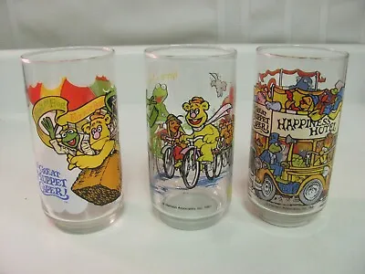 Lot Of 3 Vintage 1981 McDonalds Henson Muppets The Great Muppet Caper Glass • $11.39