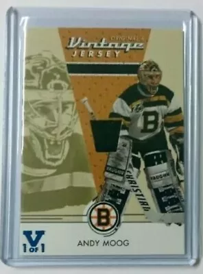 2003-04 Parkhurst Original Six Jersey 1/1 **SUPER RARE** Andy Moog Boston Bruins • $149.99