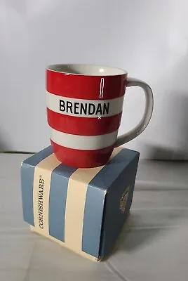 Cornishware Red/Blue Personalized  Brendan  Mug By T.G. Green (k) • $49.99