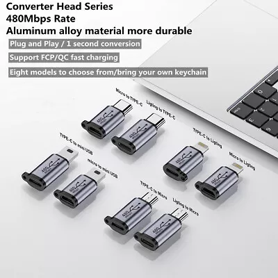 1pc 480Mb Micro USB To Mini USB Adapter Type-C Female To Mini USB Male Converter • $3.29