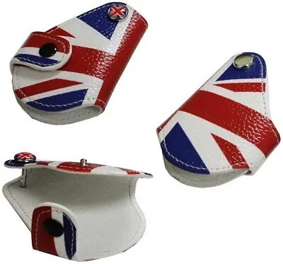 Red Union Jack UK Flag Style Key Fob Holder For 2008+ MINI Cooper • $11.69