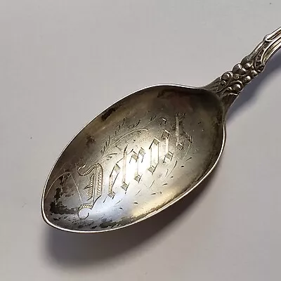 Sterling Silver Souvenir Spoon - Detroit Michigan - Hand Engraved - FL0276 • $175