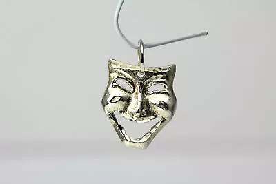 Sterling Silver Mardi Gras Drama Comedy Mask Pendant/Charm 1.7 Grams (PEN4159) • $26.10