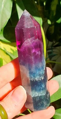 £17 • Buy Rainbow Fluorite Tower Point Crystal Pink Purple Blue