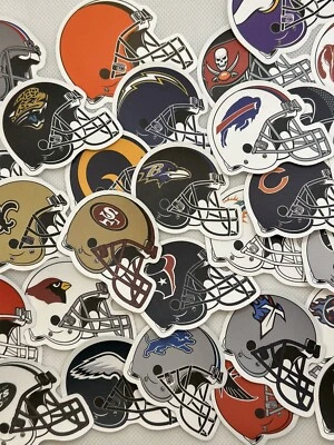 $1.50 • Buy NFL Team Helmet Stickers Lots Of 3,  Waterproof, Vinyl, 2 