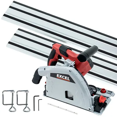 Excel Circular Plunge Cut Track Saw With 2 Guide Rails Clamps Set & 165mm Blade • £137