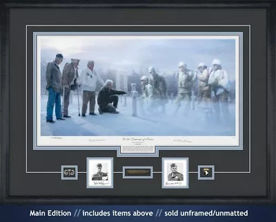 The Band Of Brothers Visit The Fallen In This Art Autographed By Easy Company! • $295