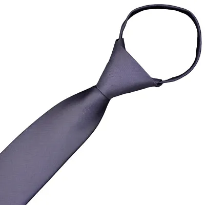  Mens Bow Ties Pretied Solid Color For Purple Neck Zipper Korean Version • £9.99