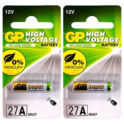 2 X GP 27A Alkaline Super Batteries 12V MN27 A27 GP27A E27A EL812 L828 Pack Of 1 • $12.54