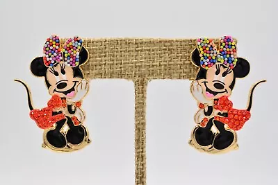 Baublebar X Disney Earrings Minnie Mouse Dangle Rhinestone Crystal Rainbow BinAI • $26.36