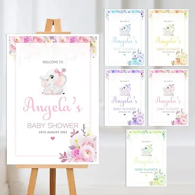 Personalised Gener Reveal Baby Shower Mother To Be Welcome Sign Poster  Print • £3.99