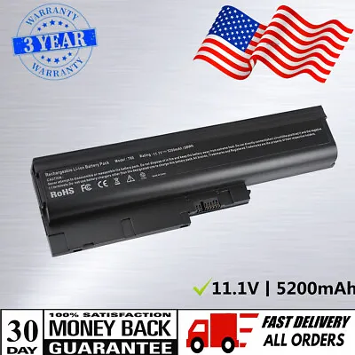 6 Cell Battery For IBM Lenovo Thinkpad T60 T61 R60 R61 R500 T500 W500 R61i T60p • $14.99