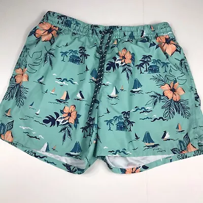 Men’s Merona Tropical Swim Trunks Shorts Size XL 5” • $14.10