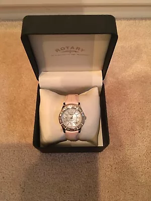 £24.99 • Buy Rotary Women's Quartz Watch With Mother Of Pearl Dial Analogue Display And Pink 