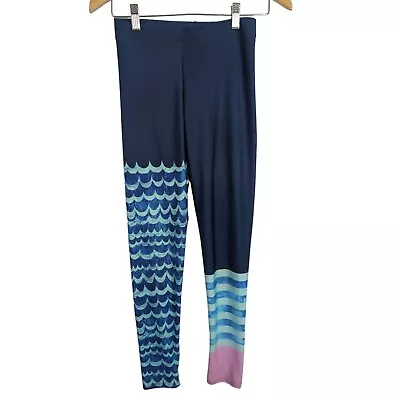 Nalu Tribe Swim Leggings Womens Small Blue Mermaid Beach Vibe • $19.98