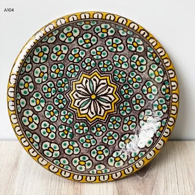 8  MOROCCAN POTTERY CERAMIC PLATE A104 Handmade Hand Painted Dish Made In Fes • $34.99