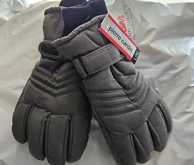 Pierre Cardin Men’s Winter Ski Gloves Size L/XL Gray 3M Thinsulate Free Shipping • $14.99