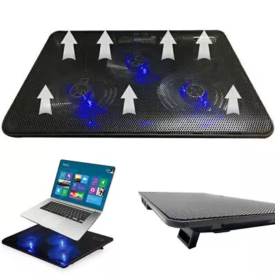 Upgrade Laptop Cooling Pad Slim Stand 11 -18  Notebook PC Led Quiet Cooler Fans • $18.59