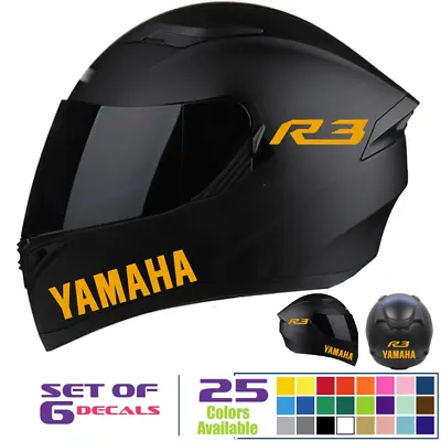 Helmet Decal 6-pieces Kit. Custom Bike Helmet Decal Set For YAMAHA R3 Motorcycle • $7.91