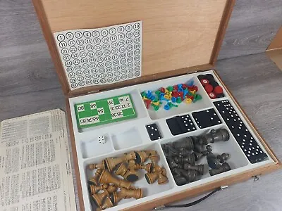 Vintage Estrella Classic Games Compendium In A Wooden Cabinet • £34.99