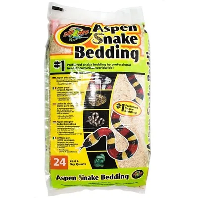 Zoo Med Aspen Snake Bedding - Odorless Safe - Snakes Lizards - 24 Quart • $32.46