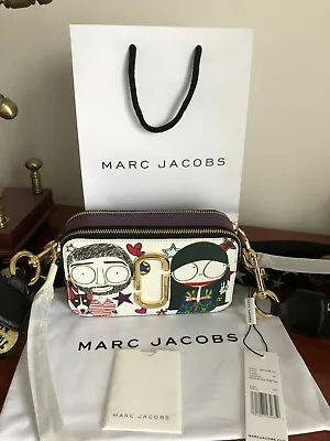 Genuine Marc Jacobs Crossbody Small Camera Bag White Black Printing Bag BWT Hot  • £159.98