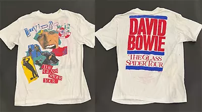 2 Side Vintage David Bowie Glass Spider Tour 1987 T-Shirt All Size • $19.99